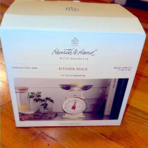 💥NIB Hearth & Hand Magnolia Home Color off white stainless steel kitchen scale